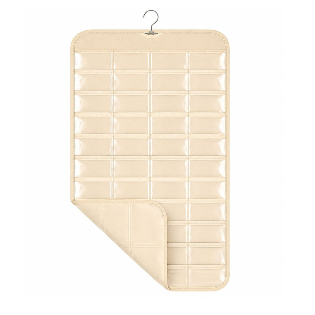 Hanging Jewelry Organizer with 80 Clear Pockets