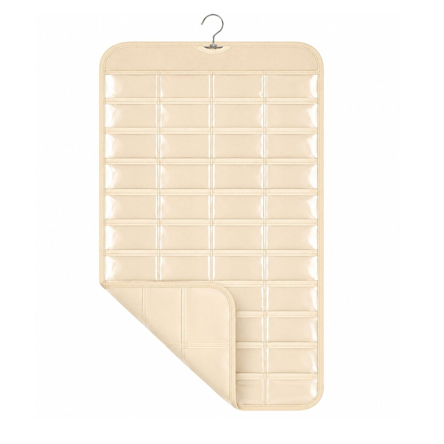 Hanging Jewelry Organizer with 80 Clear Pockets