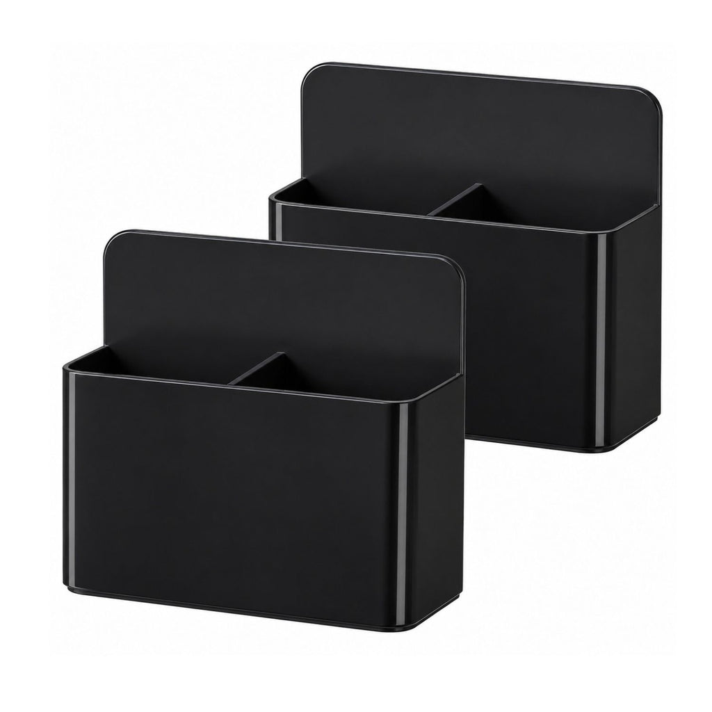 Pack of 2 Magnetic Pen Holder for Refrigerator and Whiteboard Plastic Pencil Organizer Cup