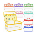 Pack of 8 Clear Toy Storage Bags with Labels Waterproof Board Game Organizer