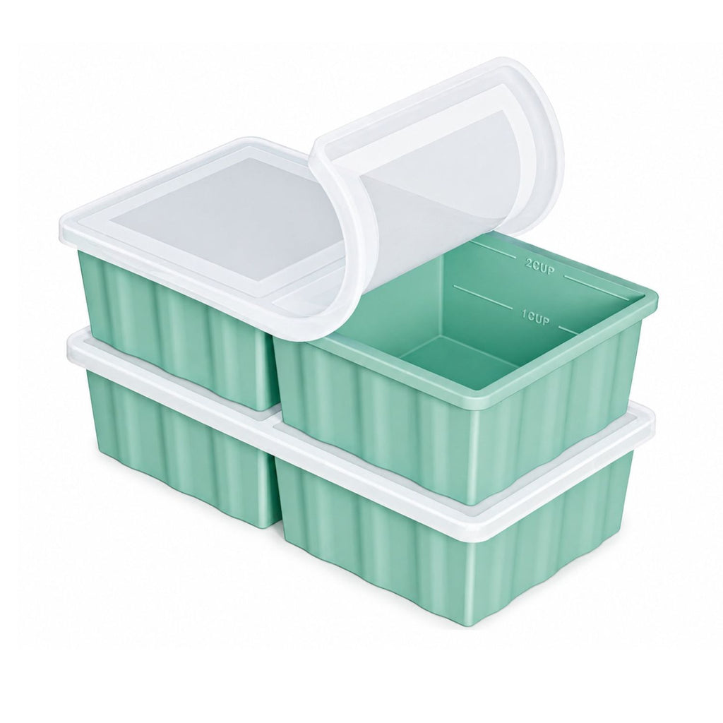 Pack of 2 Silicone Freezer Tray for Soup and Meal Prep