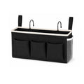 Bedside Caddy Organizer with Water Bottle Holder and Fixed Straps Hanging Storage