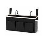 Bedside Caddy Organizer with Water Bottle Holder and Fixed Straps Hanging Storage