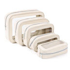Pack of 5 Clear Waterproof Makeup and Toiletry Bag Set Organizer Pouches