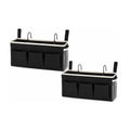Pack of 2 Bedside Caddy Organizer with Water Bottle Holder and Fixed Straps