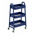 3Tier Small Rolling Metal Storage Organizer Mobile Utility Cart