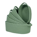 Pack of 5 Small Cotton Rope Storage Baskets with Handles Decorative Organizer