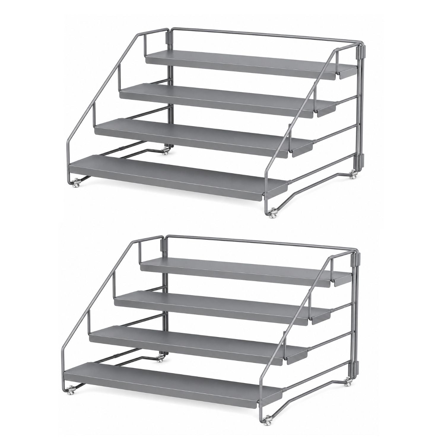 Pack of 2 4Tier Adjustable Spice Rack Organizer Set