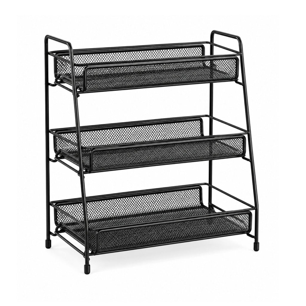 3Tier Bathroom Countertop Organizer Shelf Metal Spice Rack Makeup Storage Stand