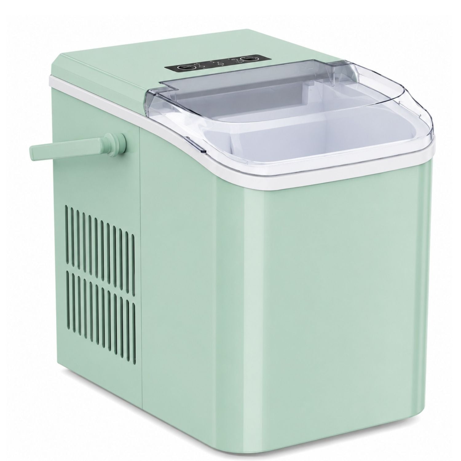 Self-Cleaning Countertop Ice Maker Machine with Handle Makes 9 Ice Cubes in 6 Minutes