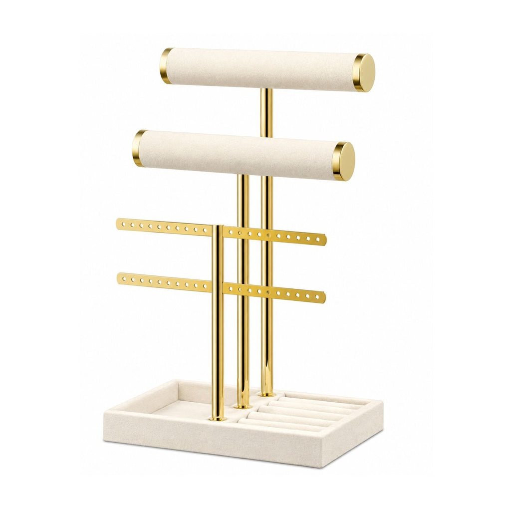 3 Tier Velvet Bracelet Holder Jewelry Organizer T-Bar Display Stand