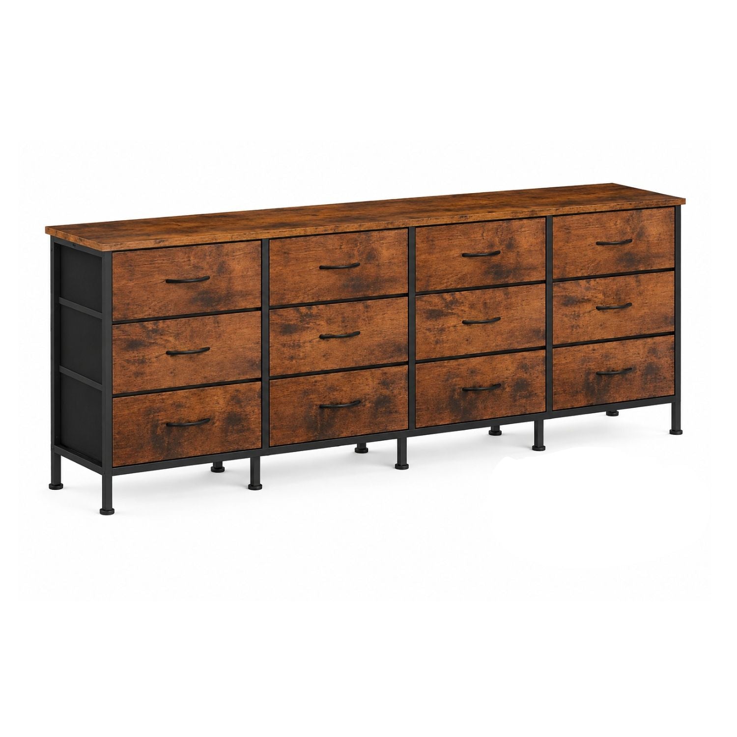 TV Stand with 12 Fabric Drawers Entertainment Center 71-Inch