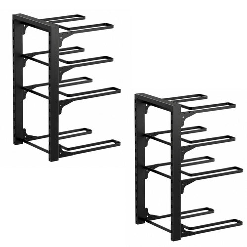 4 Tier Pots and Pans Organizer Rack Adjustable Under Cabinet Cookware Holder