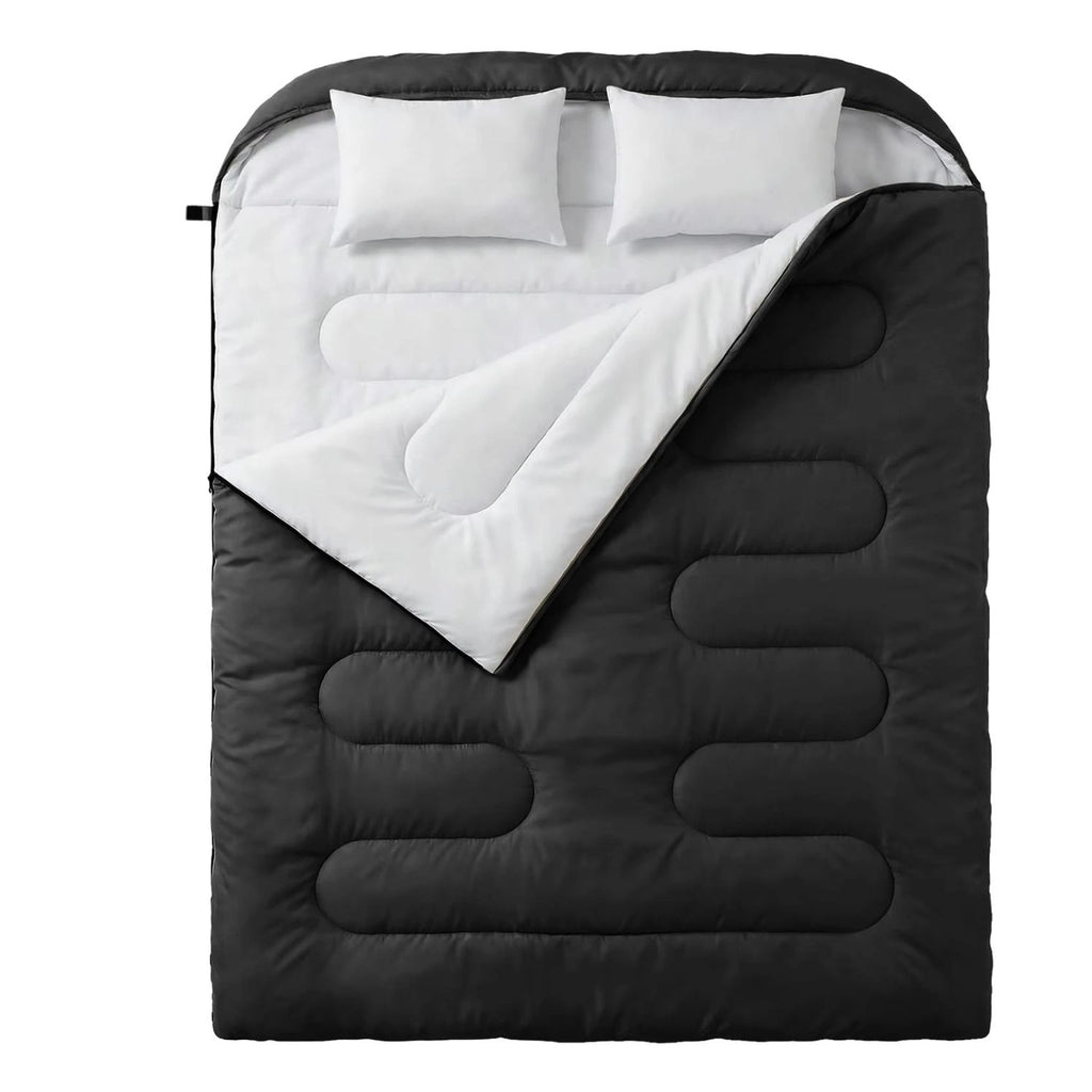 Waterproof Double Sleeping Bag for Adults with 2 Pillows
