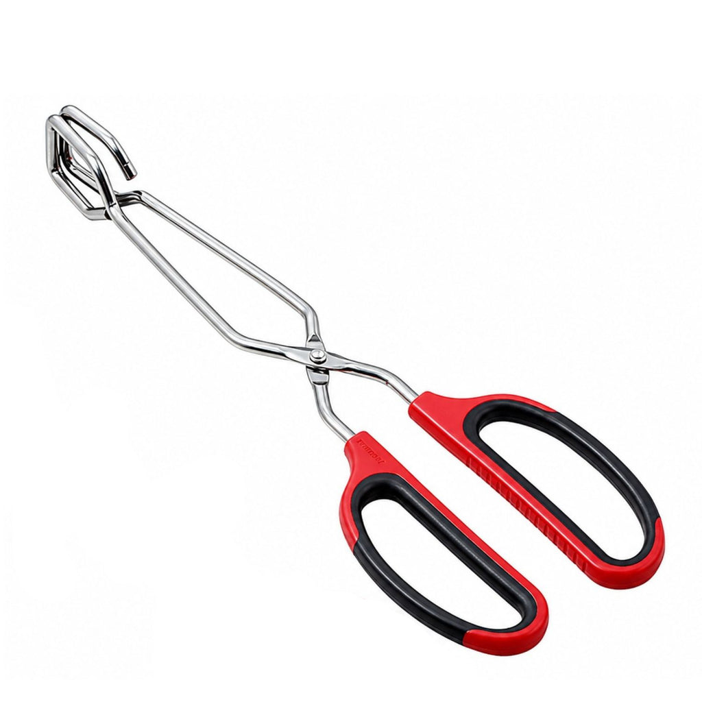 Stainless Steel Scissor Tongs with Comfort Grip Handle for Cooking