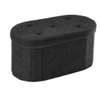 Foldable Storage Ottoman Bench Teddy Fabric Upholstered End of Bed Footstool with Hidden Storage