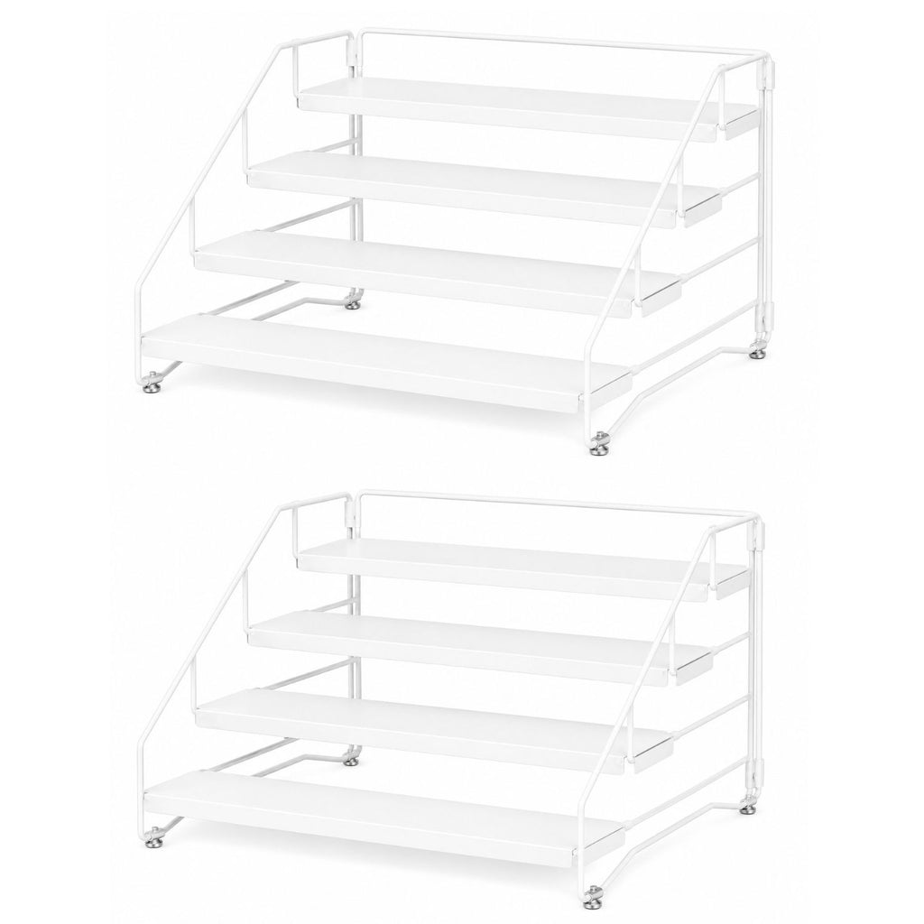 Pack of 2 4Tier Adjustable Spice Rack Organizer Set