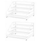 Pack of 2 4Tier Adjustable Spice Rack Organizer Set