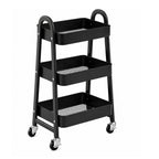 3Tier Small Rolling Metal Storage Organizer Mobile Utility Cart