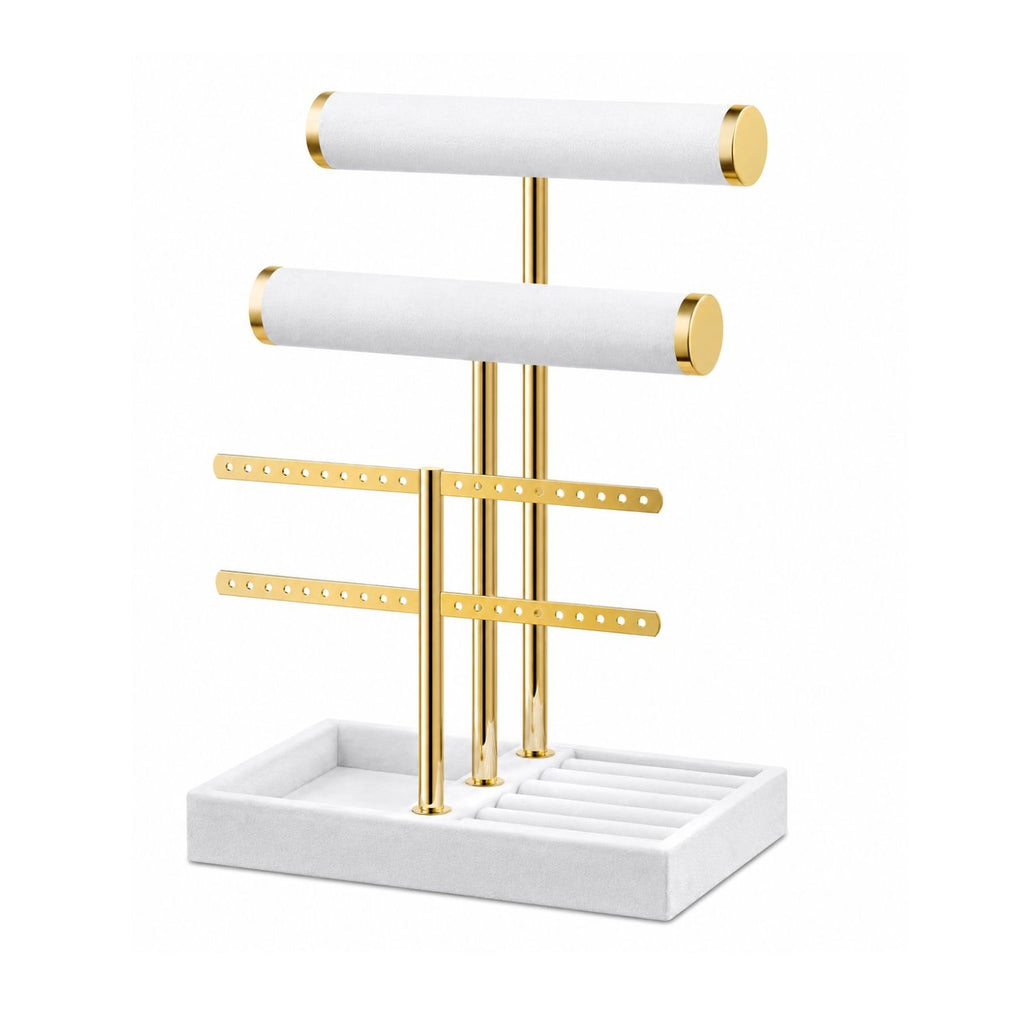 3 Tier Velvet Bracelet Holder Jewelry Organizer T-Bar Display Stand