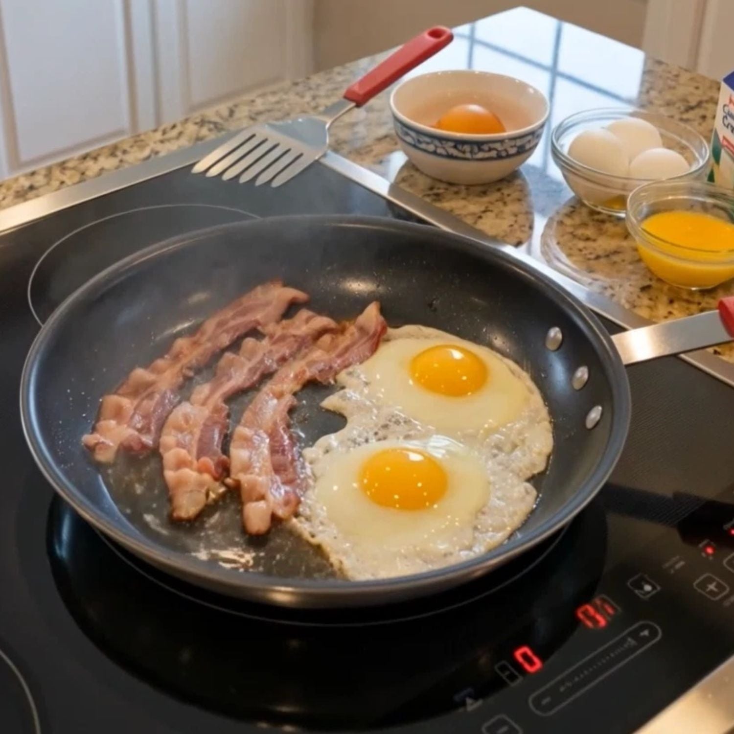 Heavy-Gauge Aluminum Nonstick Frying Pan with Ceramic Coating Skillet