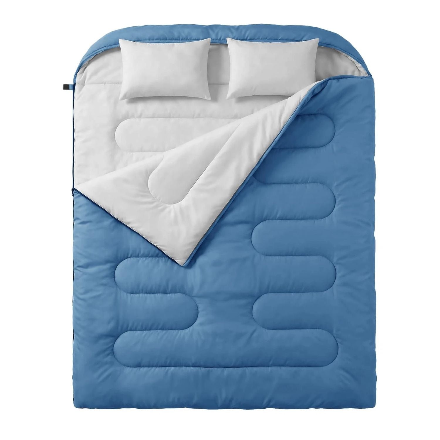 Waterproof Double Sleeping Bag for Adults with 2 Pillows