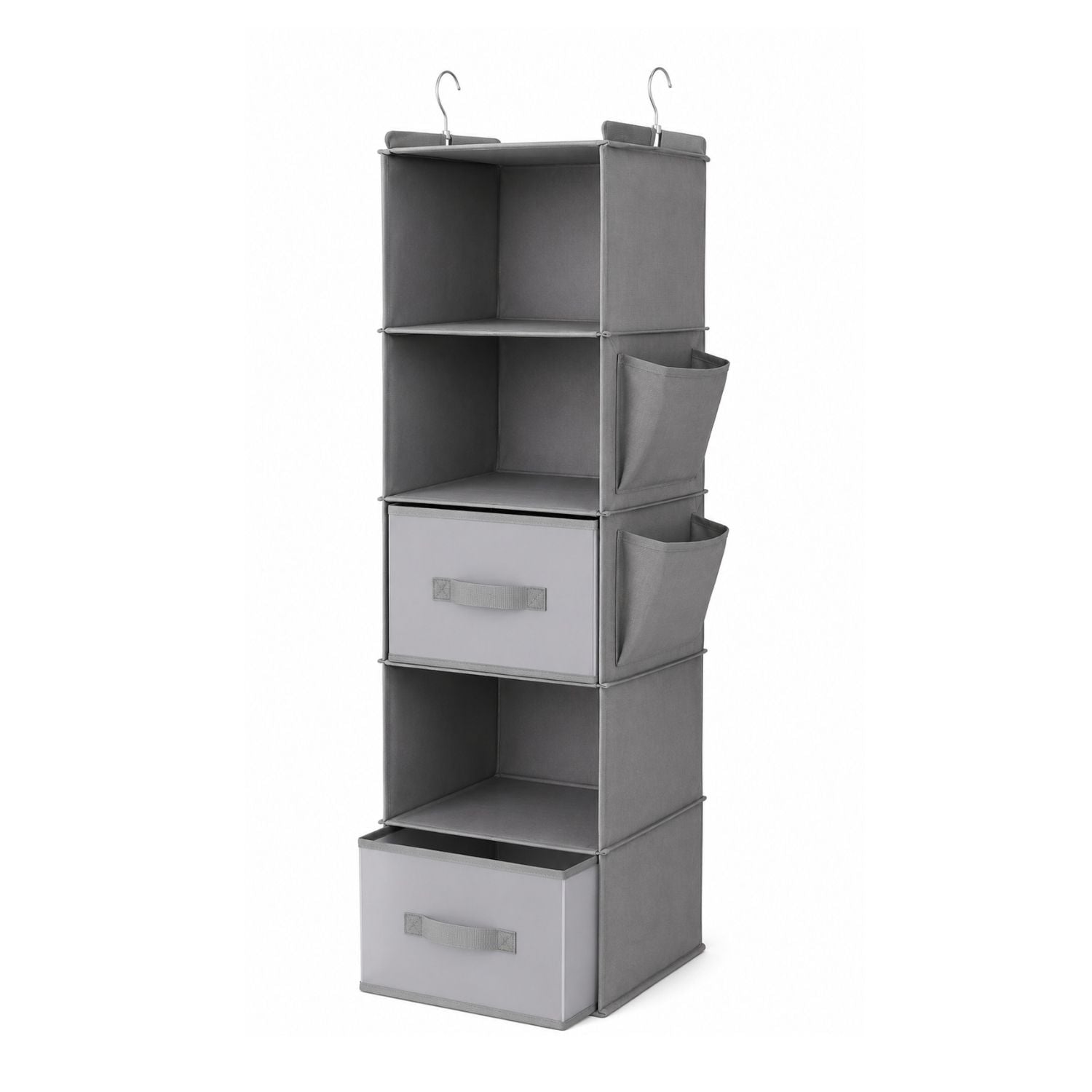 5Layer Hanging Closet Organizer with 2 Drawers