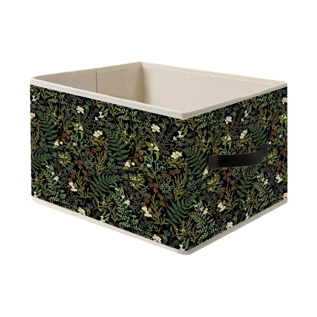 Foldable Storage Bin Box with Handles Vine Floral Organizer Basket