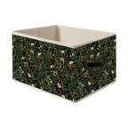 Foldable Storage Bin Box with Handles Vine Floral Organizer Basket