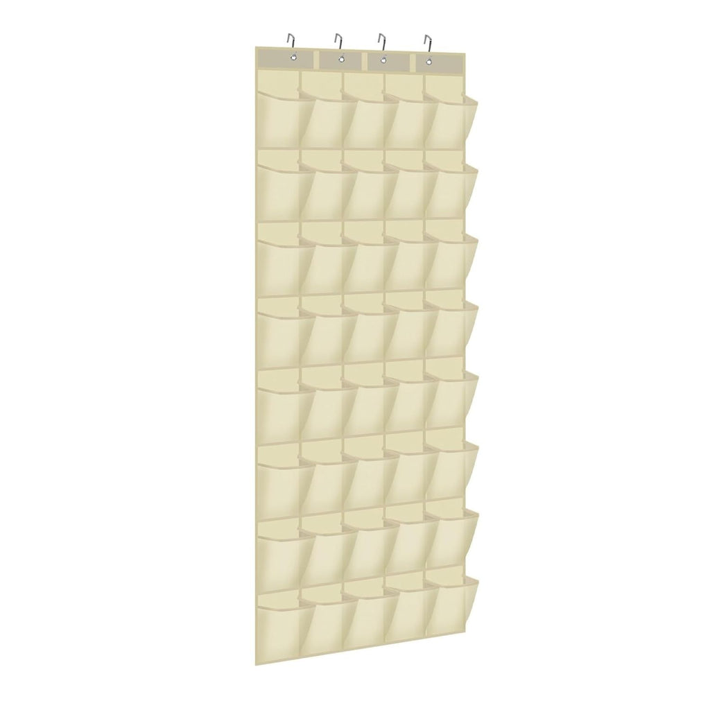40 Pocket Over-the-Door Hanging Shoe Organizer with Non-Slip Hooks