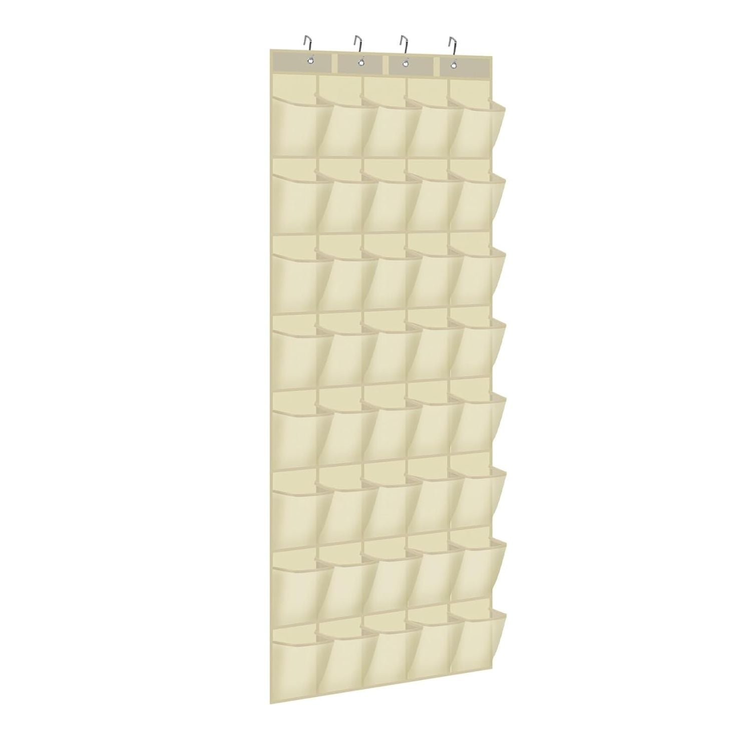 40 Pocket Over-the-Door Hanging Shoe Organizer with Non-Slip Hooks