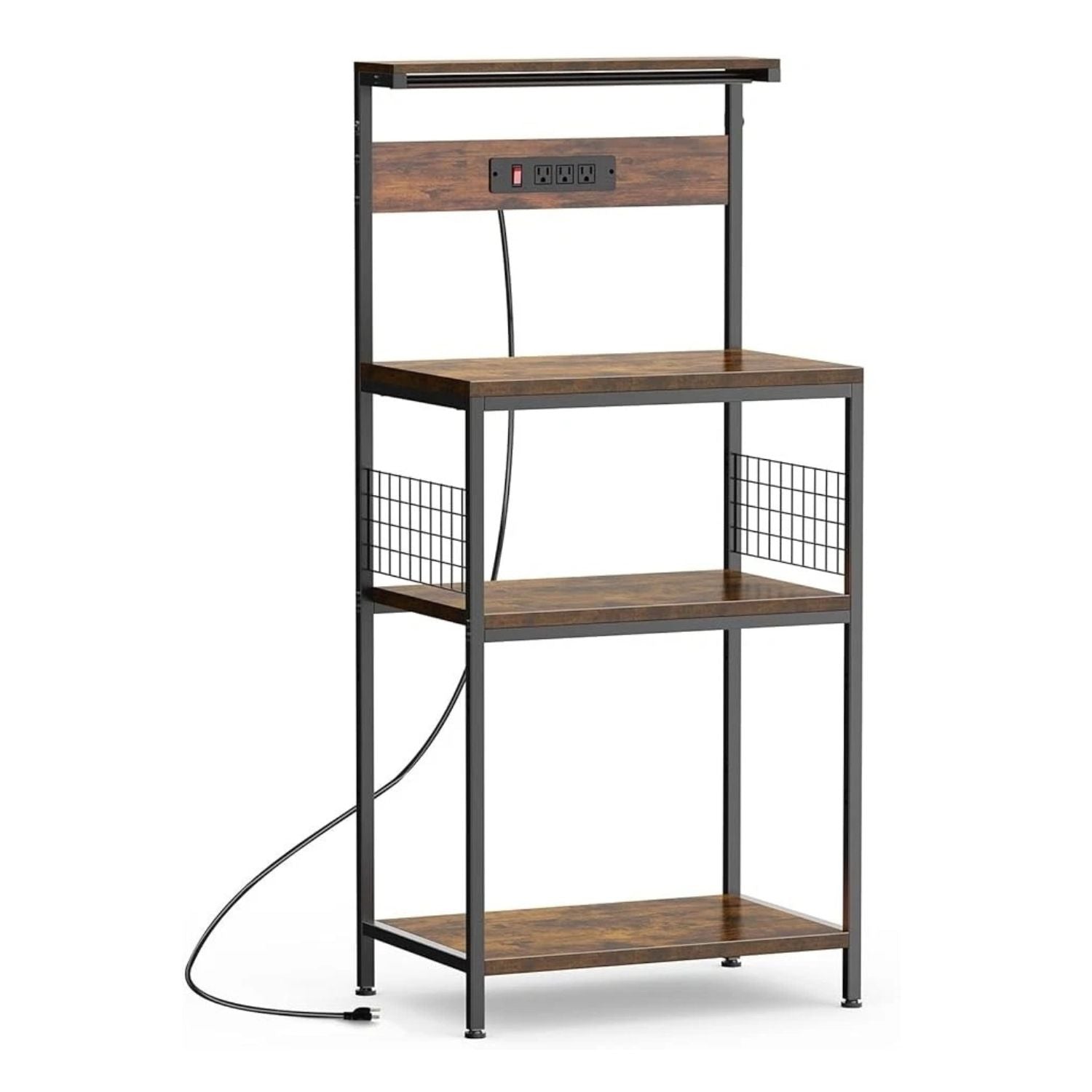4Tier Microwave Stand Kitchen Baker’s Rack with Power Outlet