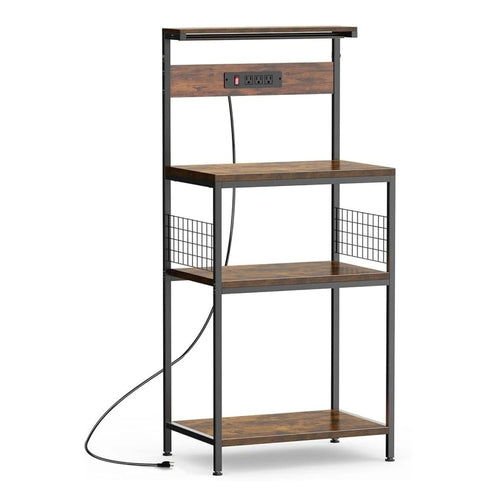 4Tier Microwave Stand Kitchen Baker’s Rack with Power Outlet