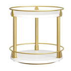 2 Tier Lazy Susan Spice Rack Organizer Rotating Turntable