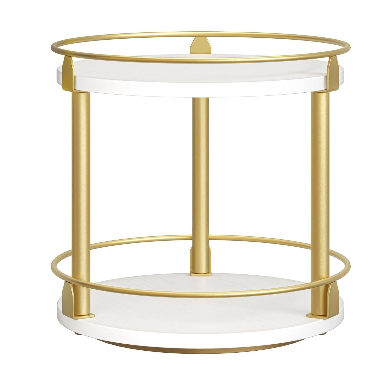 2 Tier Lazy Susan Spice Rack Organizer Rotating Turntable
