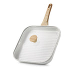 Nonstick Square Grill Pan with Pour Spouts for Stovetop