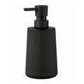Small Soap Dispenser with Pump Modern Farmhouse Striped Plastic Bottle
