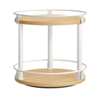 2 Tier Lazy Susan Spice Rack Organizer Rotating Turntable