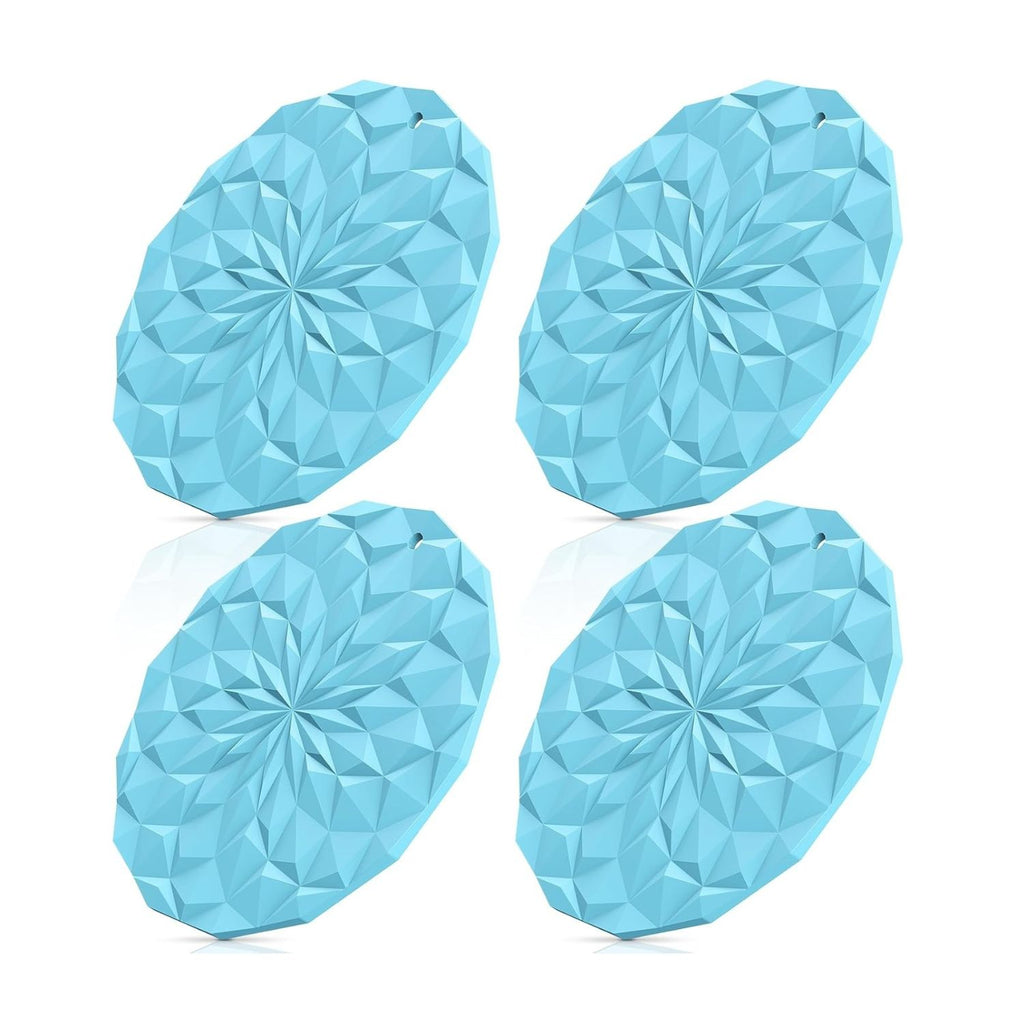 Pack of 4 Silicone Trivet Mats 7.4 Inch Heat Resistant Pot Holders