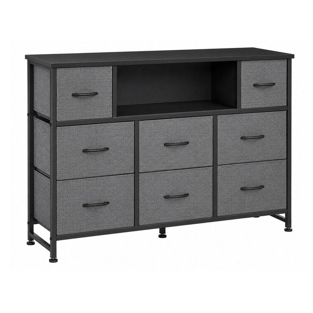 47 Inch TV Stand with 8 Fabric Drawers Power Outlet TV Console for 32-45 Inch TVs