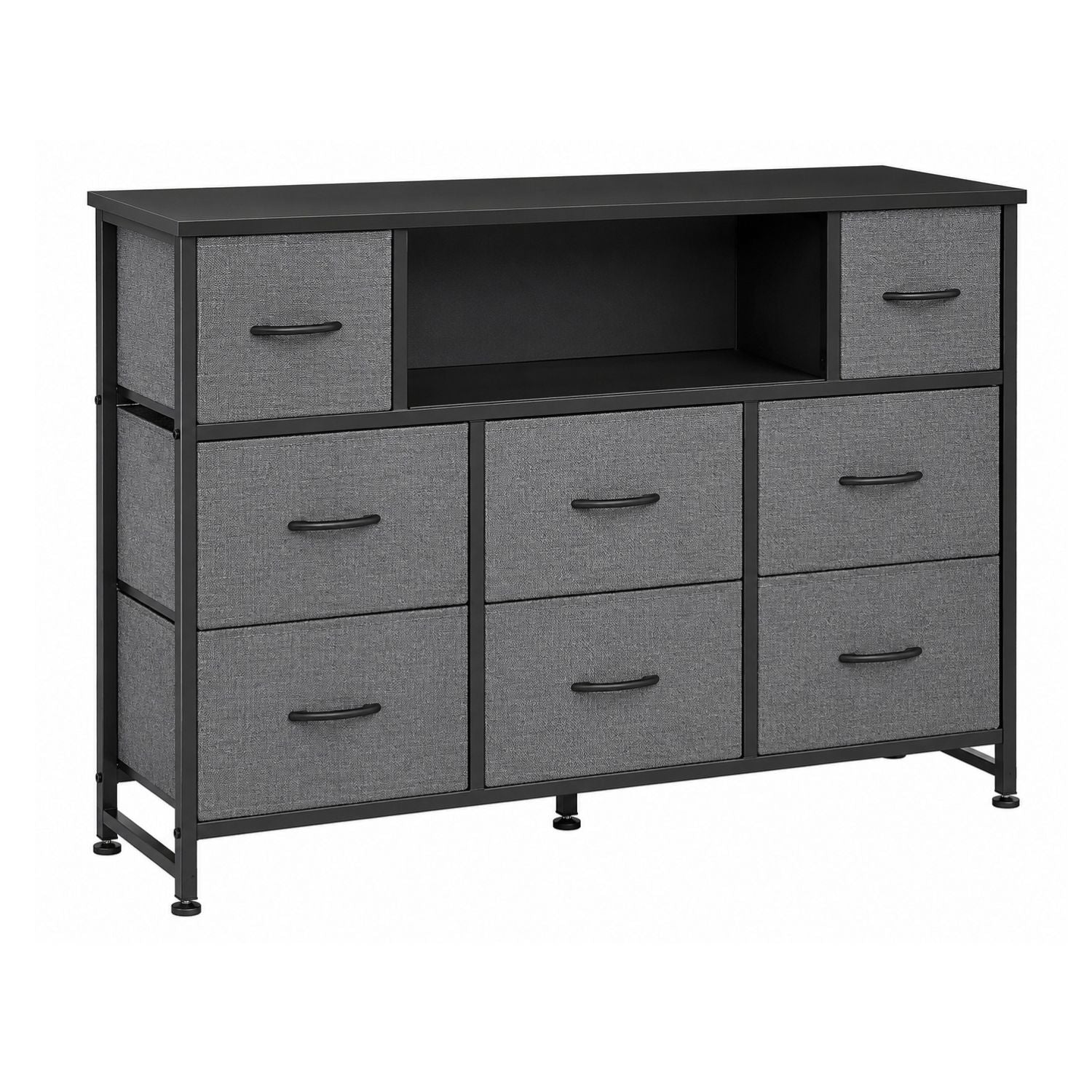 47 Inch TV Stand with 8 Fabric Drawers Power Outlet TV Console for 32-45 Inch TVs