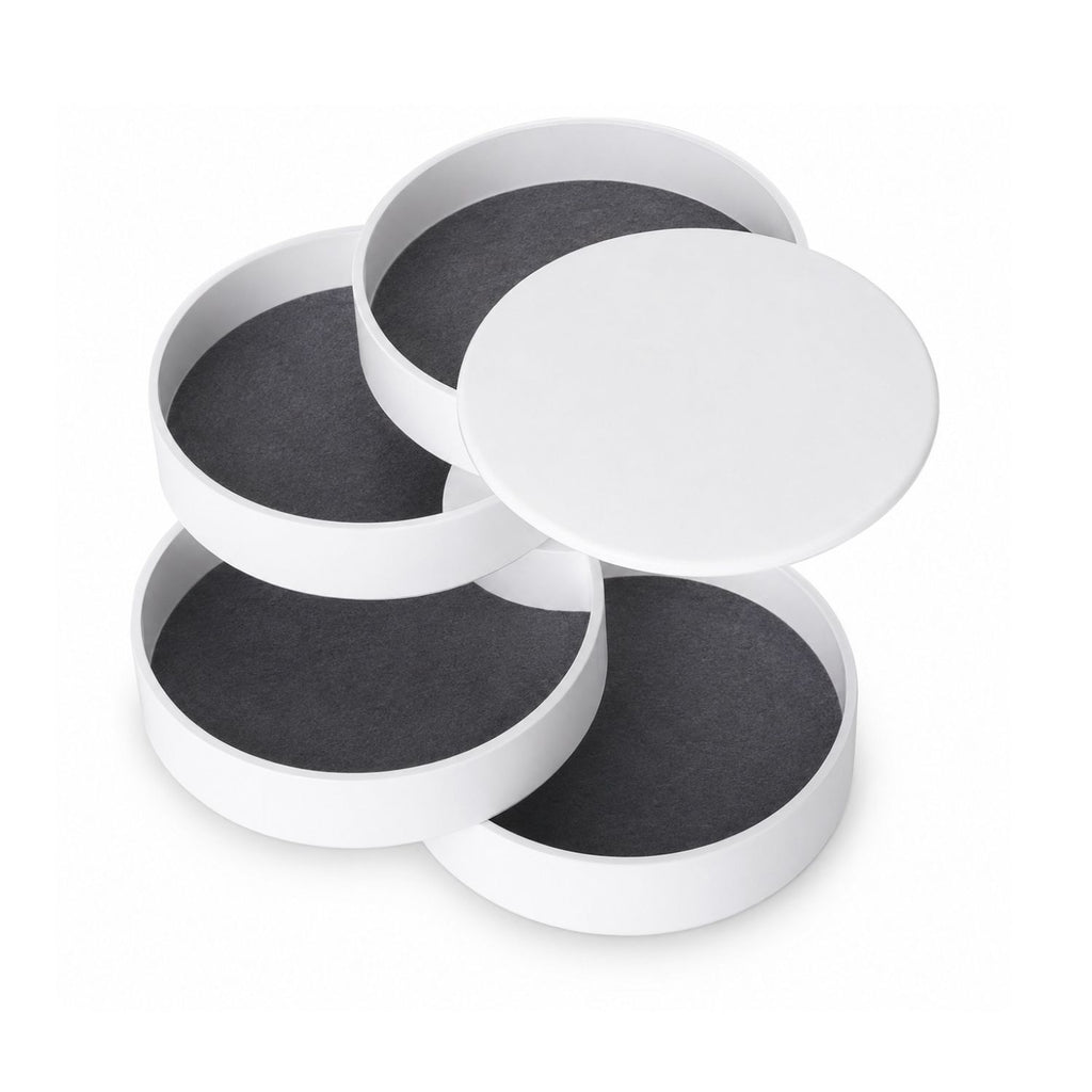 5Layer Rotating Jewelry Organizer Box with Lid