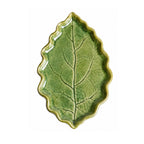 Ceramic Leaf Spoon Rest for Stove Top Kitchen Utensil and Spatula Holder