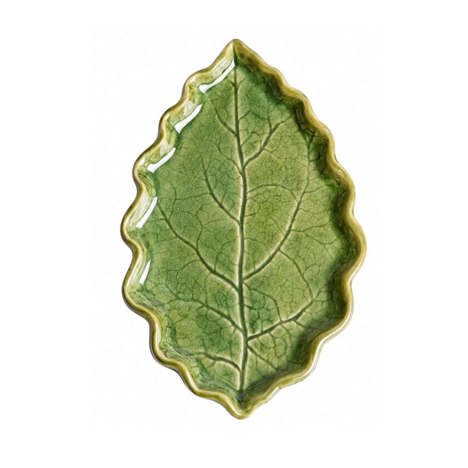 Ceramic Leaf Spoon Rest for Stove Top Kitchen Utensil and Spatula Holder