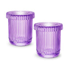 Pack of 2 Glass Apothecary Jars with Lids Bathroom Storage Canister Set