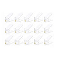 Pack of 15 Adjustable Shoe Slots Organizer Clear Double Layer Shoe Stackers Space
