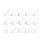 Pack of 15 Adjustable Shoe Slots Organizer Clear Double Layer Shoe Stackers Space