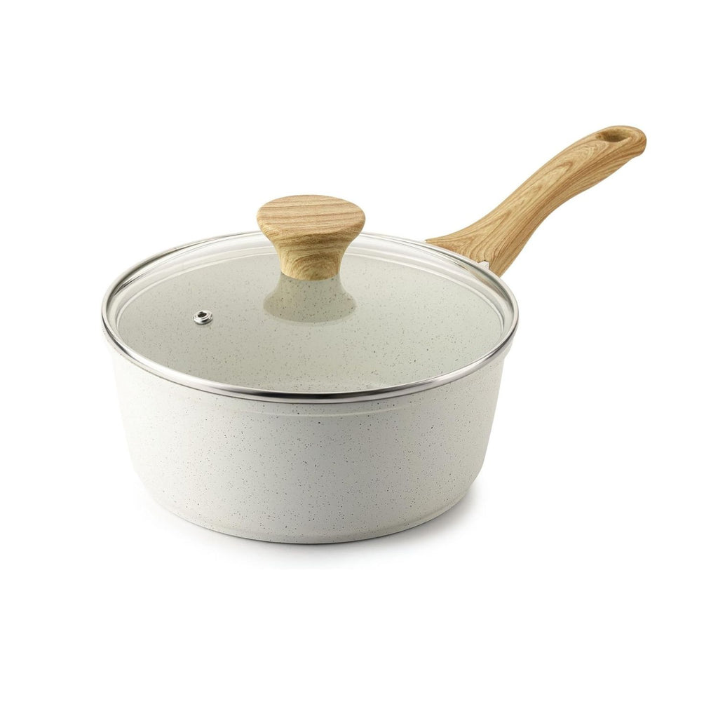 2 Qt Nonstick Saucepan with Lid Induction Compatible Small Cooking Pot