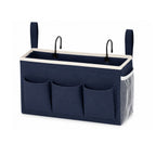 Bedside Caddy Organizer with Water Bottle Holder and Fixed Straps Hanging Storage