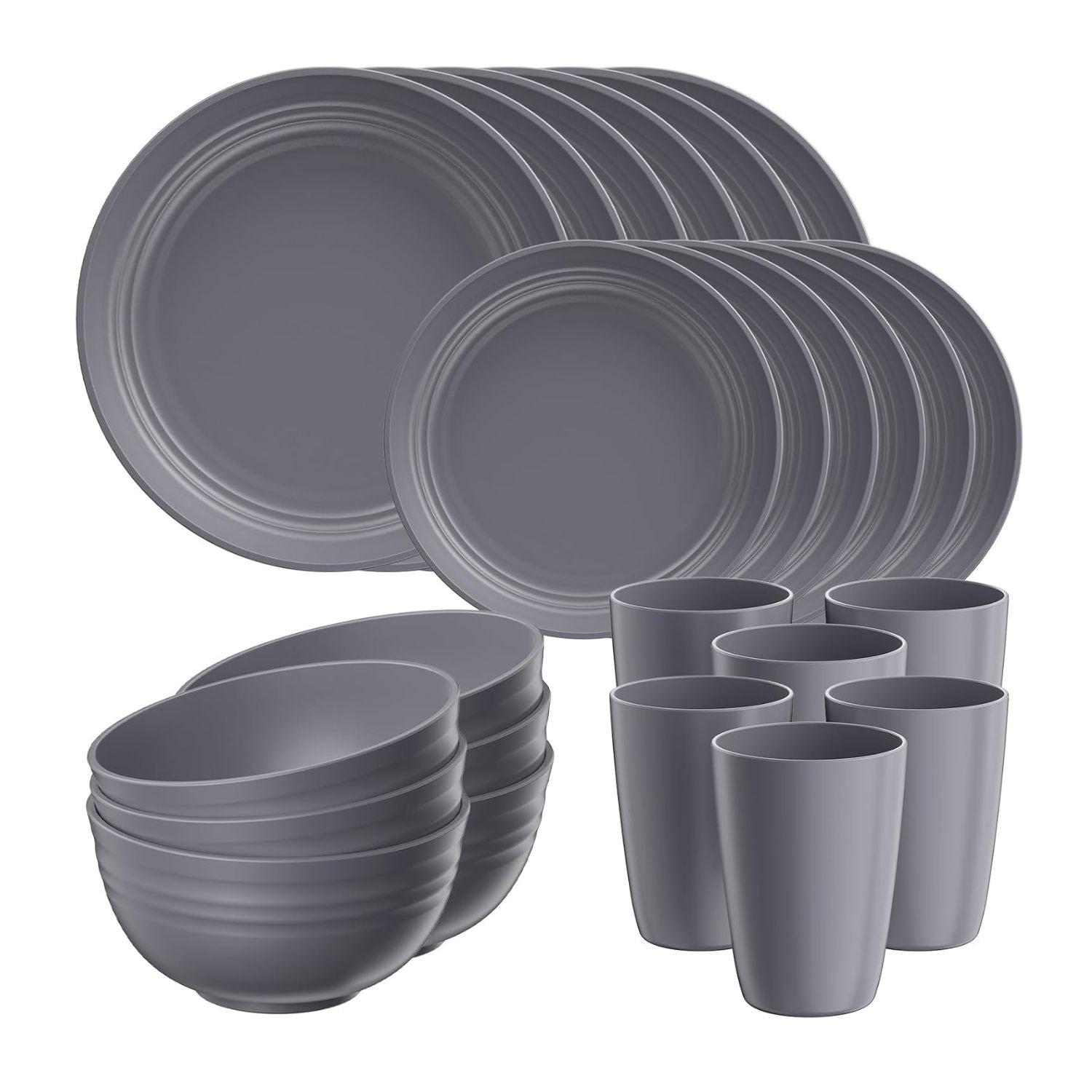 Pack of 24 Plastic Dinnerware Set